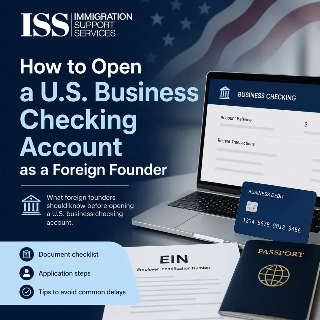 US Business Checking Foreign Founder square